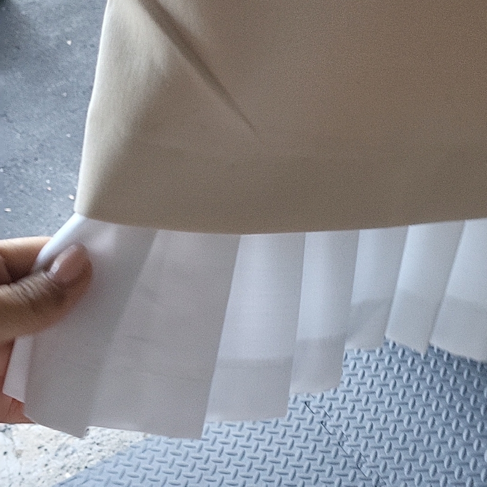 Zara Beige and White Layered Mini Dress - Picture 6 of 10